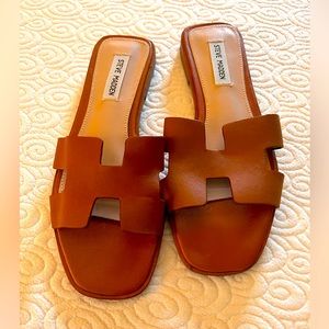 Steve Madden leather sleeves slides/sandals